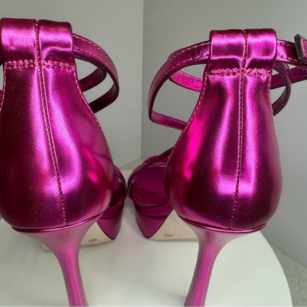 Jessica Simpson Shyremin Fuchsia Strappy Heels - Picture 13 of 13